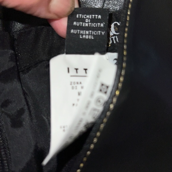 Vintage Versace Leather Jean Couture Dress with waist Medalion Logo - Picture 6 of 7